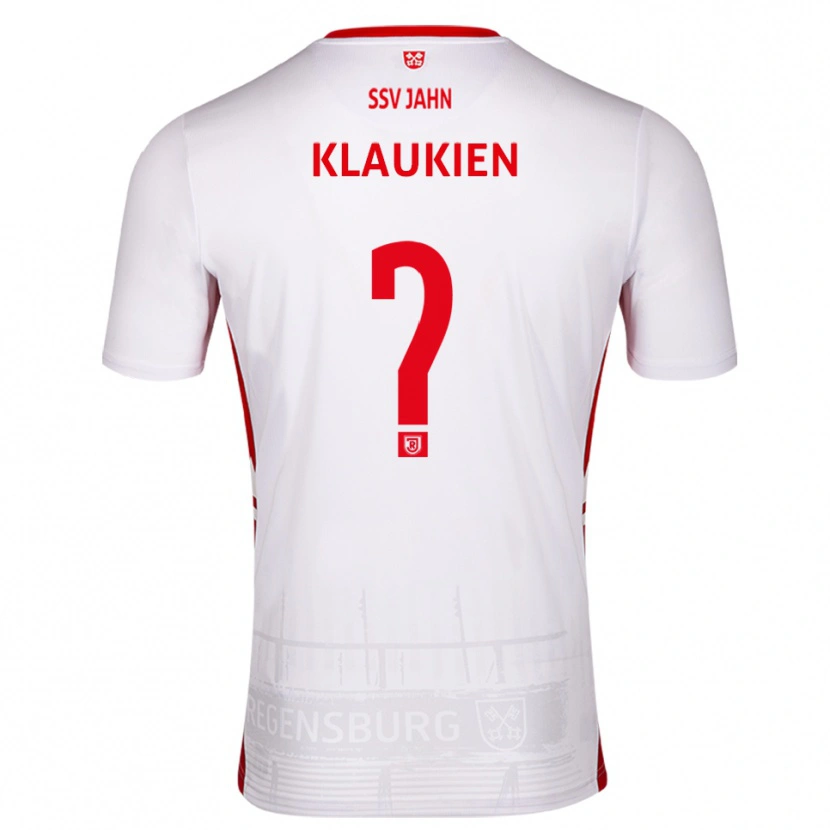 Danxen Kinder Luca Klaukien #0 Weiß Rot Heimtrikot Trikot 2025/26 T-Shirt