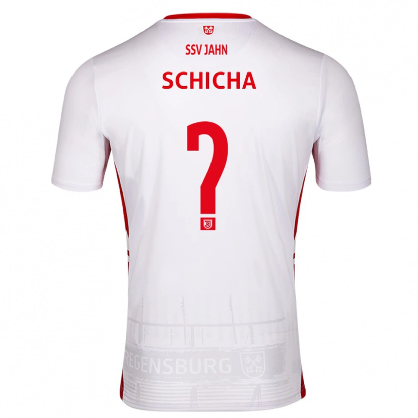 Danxen Kinder Niklas Schicha #0 Weiß Rot Heimtrikot Trikot 2025/26 T-Shirt