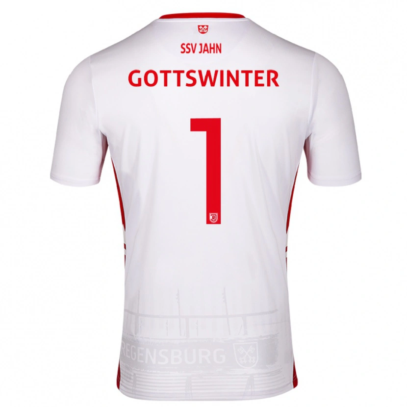 Danxen Kinder Florian Gottswinter #1 Weiß Rot Heimtrikot Trikot 2025/26 T-Shirt