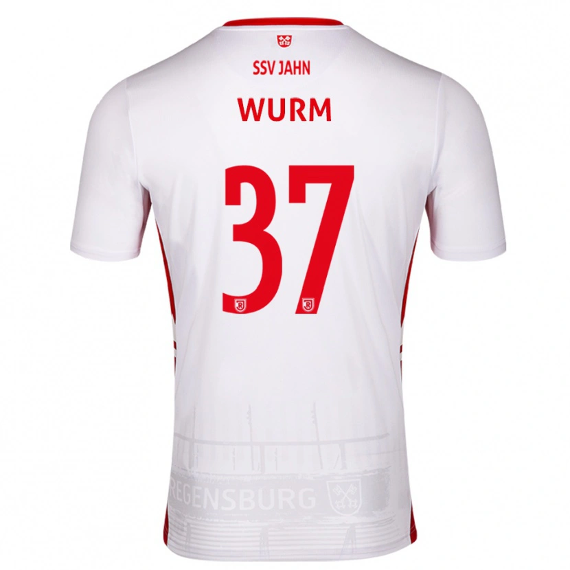 Danxen Kinder Leopold Wurm #37 Weiß Rot Heimtrikot Trikot 2025/26 T-Shirt