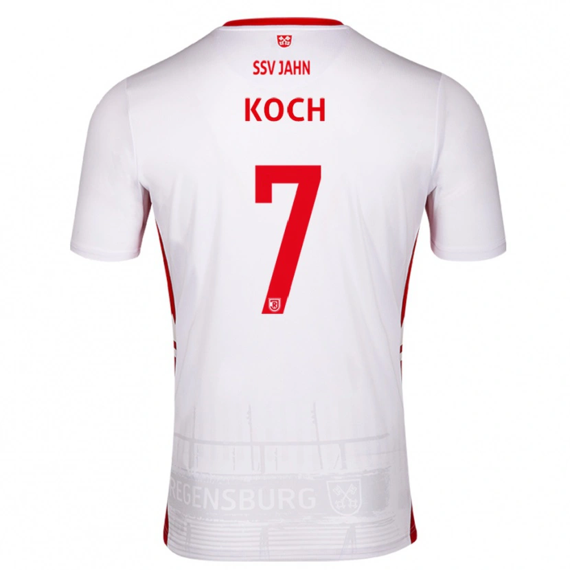 Danxen Kinder Christian Koch #7 Weiß Rot Heimtrikot Trikot 2025/26 T-Shirt