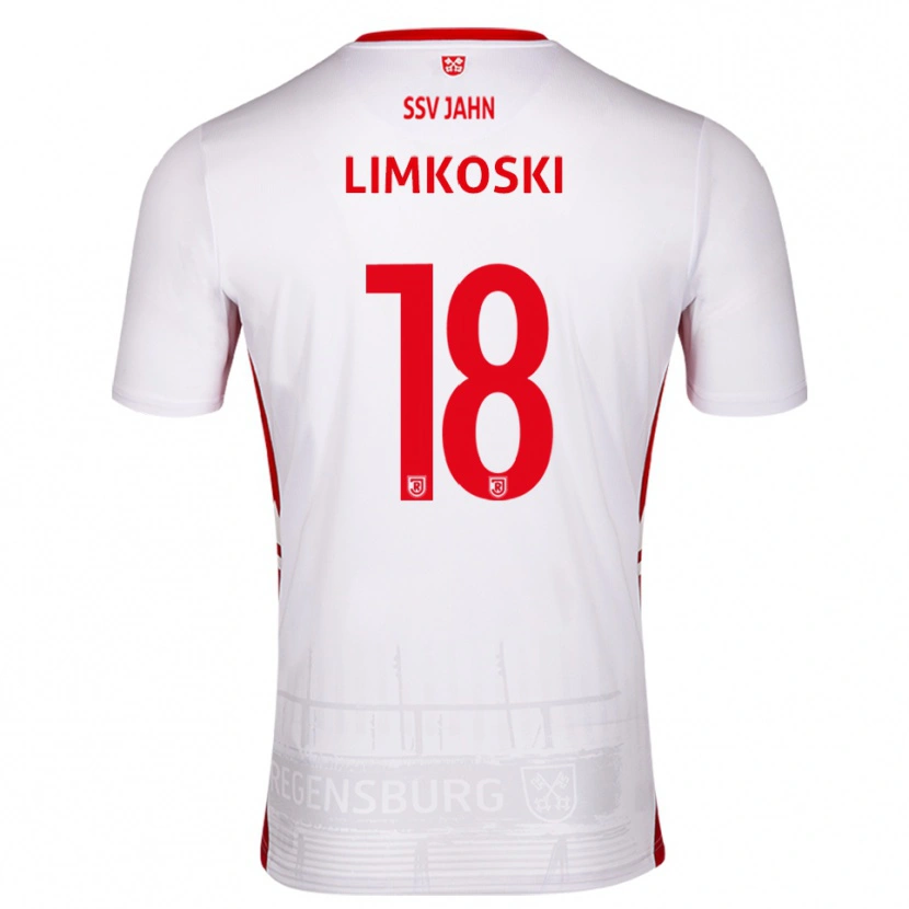 Danxen Kinder Mubin Limkoski #18 Weiß Rot Heimtrikot Trikot 2025/26 T-Shirt