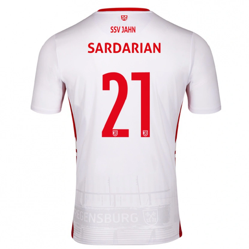 Danxen Kinder Antony Sardarian #21 Weiß Rot Heimtrikot Trikot 2025/26 T-Shirt