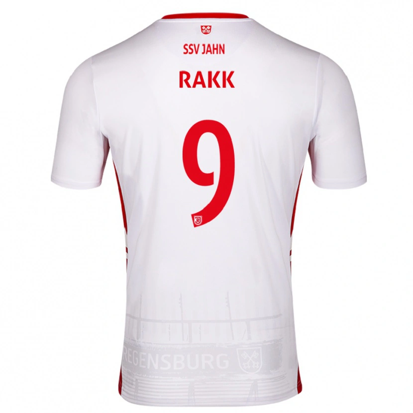 Danxen Kinder Lars Rakk #9 Weiß Rot Heimtrikot Trikot 2025/26 T-Shirt