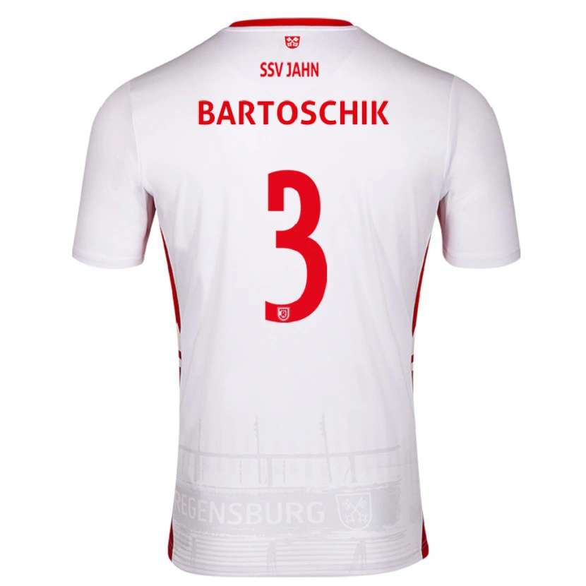 Danxen Kinder Felix Bartoschik #3 Weiß Rot Heimtrikot Trikot 2025/26 T-Shirt