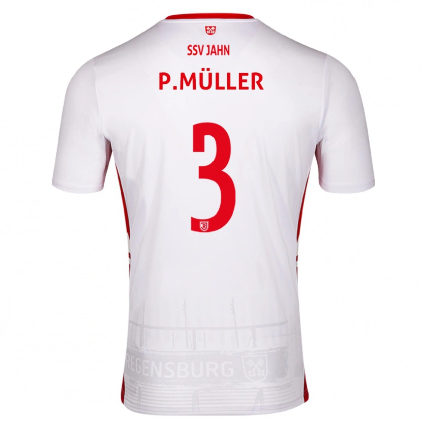 Danxen Kinder Paul Müller #3 Weiß Rot Heimtrikot Trikot 2025/26 T-Shirt