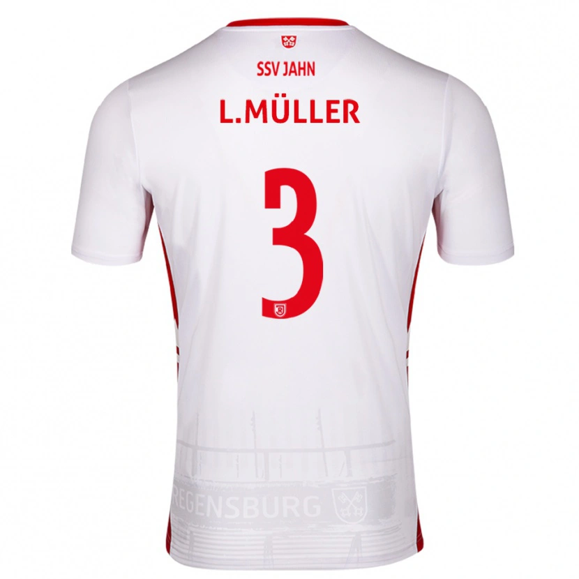 Danxen Kinder Lenny Müller #3 Weiß Rot Heimtrikot Trikot 2025/26 T-Shirt
