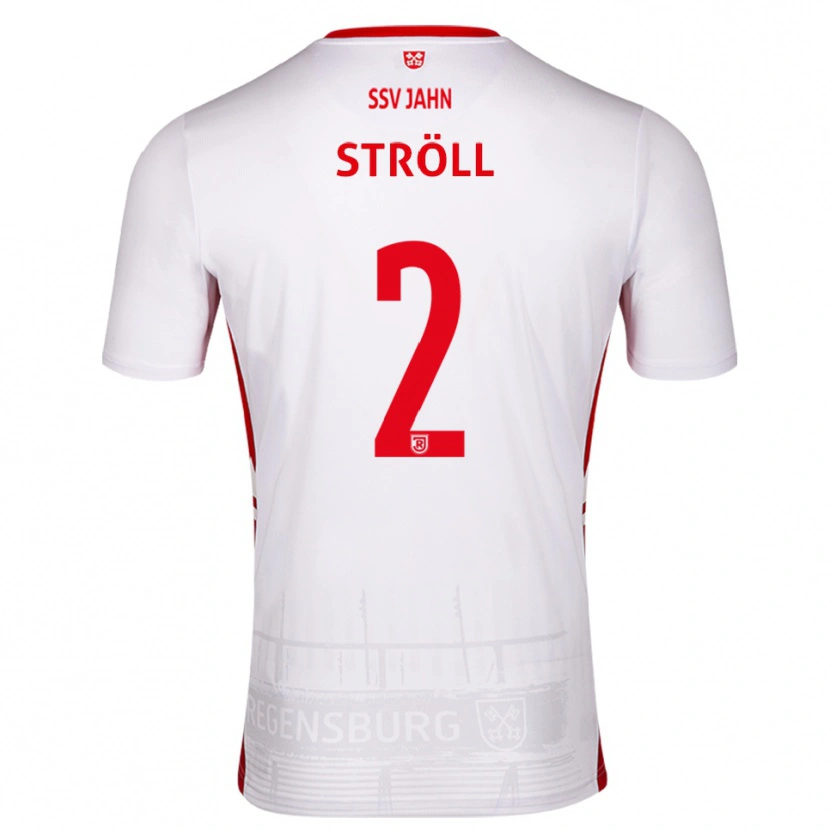 Danxen Kinder Maurice Ströll #2 Weiß Rot Heimtrikot Trikot 2025/26 T-Shirt