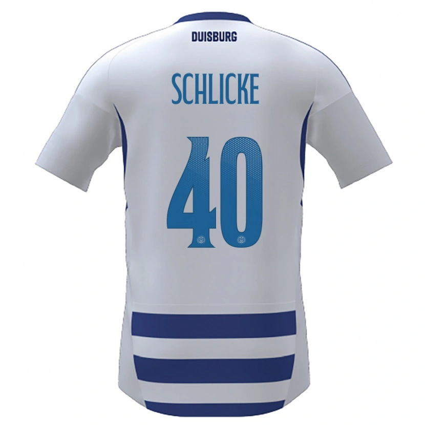 Danxen Kinder Ben Schlicke #40 Weiß Blau Heimtrikot Trikot 2025/26 T-Shirt