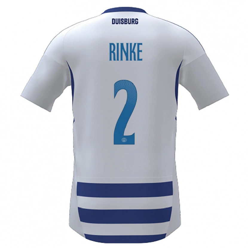 Danxen Kinder Ole Rinke #2 Weiß Blau Heimtrikot Trikot 2025/26 T-Shirt