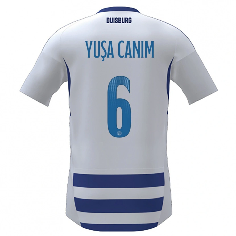 Danxen Kinder Salih Yuşa Canım #6 Weiß Blau Heimtrikot Trikot 2025/26 T-Shirt