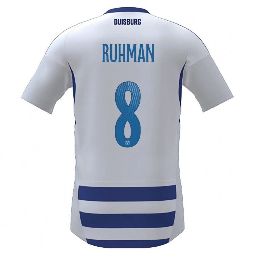 Danxen Kinder Ayesha Abd El Ruhman #8 Weiß Blau Heimtrikot Trikot 2025/26 T-Shirt