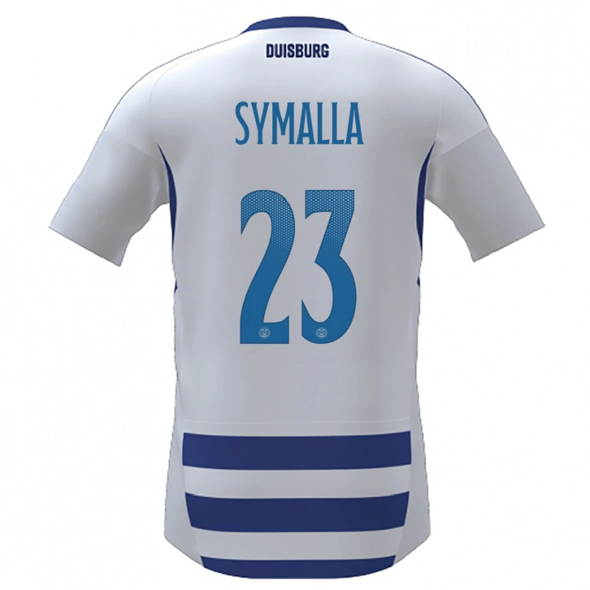 Danxen Kinder Jan-Simon Symalla #23 Weiß Blau Heimtrikot Trikot 2025/26 T-Shirt