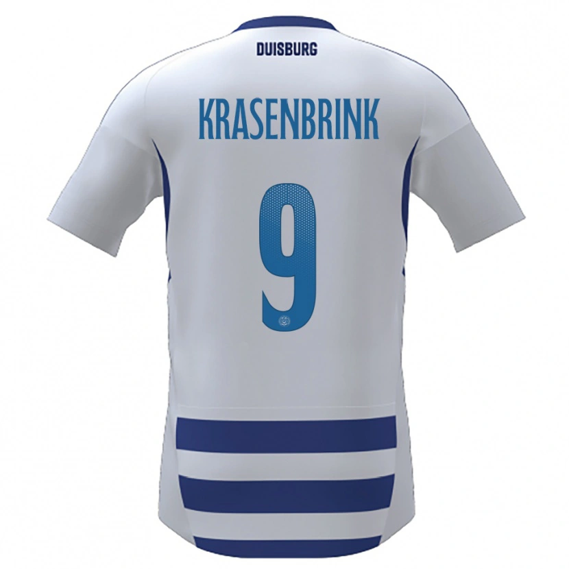 Danxen Kinder Hannes Krasenbrink #9 Weiß Blau Heimtrikot Trikot 2025/26 T-Shirt