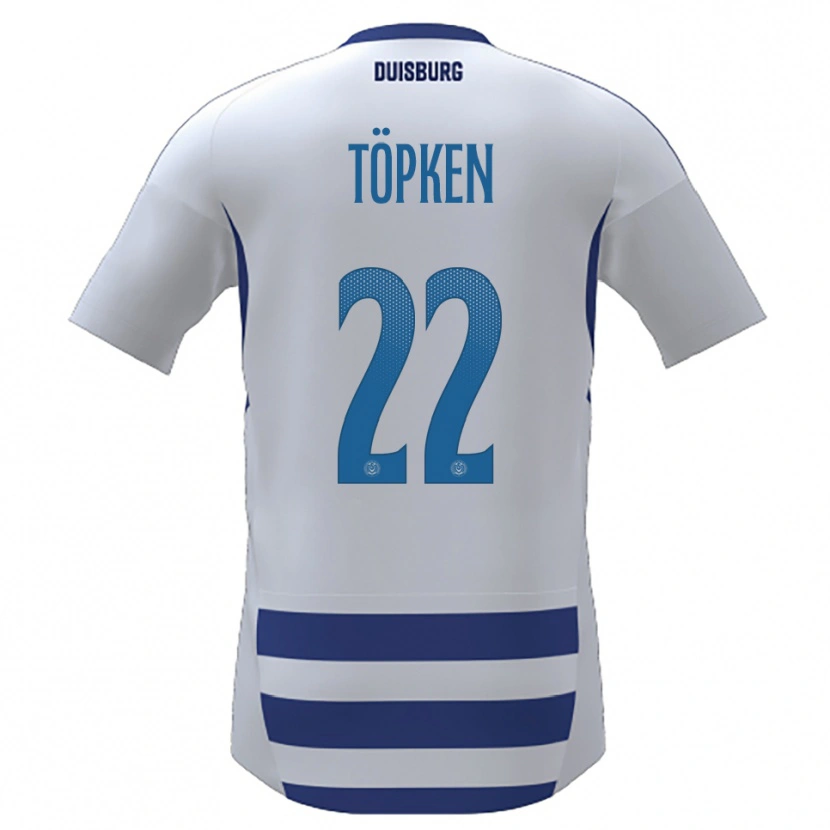 Danxen Kinder Thilo Töpken #22 Weiß Blau Heimtrikot Trikot 2025/26 T-Shirt