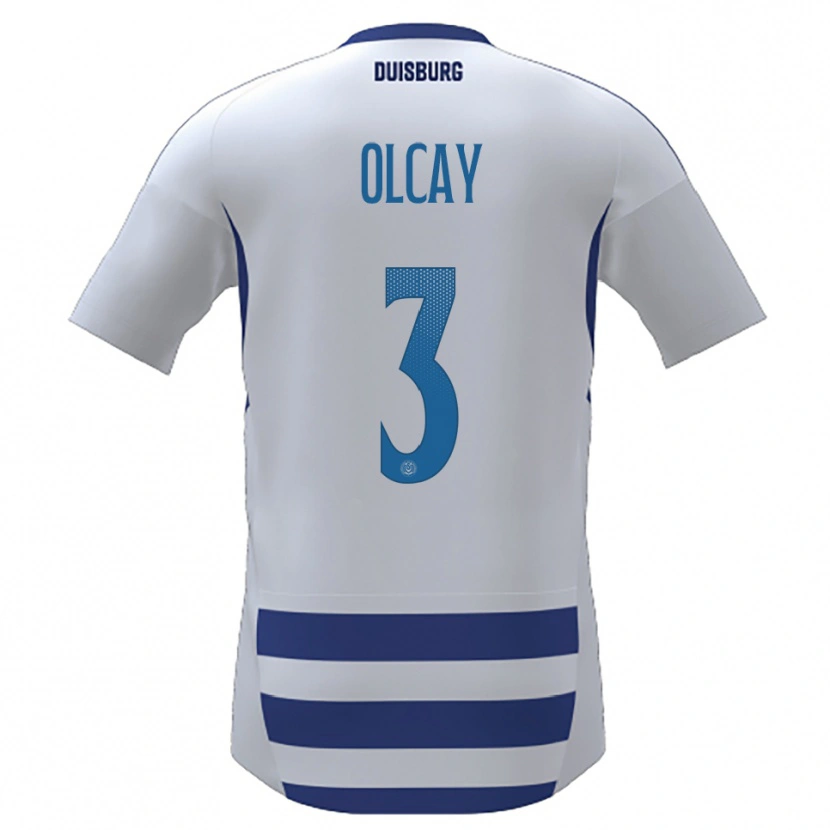 Danxen Kinder Kadir Olcay #3 Weiß Blau Heimtrikot Trikot 2025/26 T-Shirt