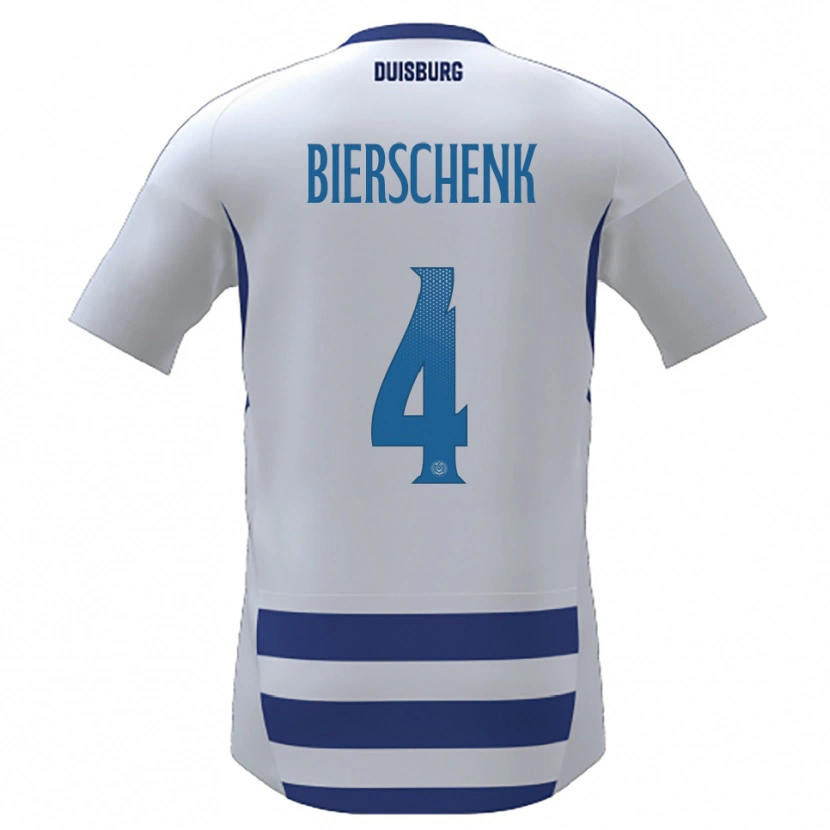 Danxen Kinder Julian Bierschenk #4 Weiß Blau Heimtrikot Trikot 2025/26 T-Shirt