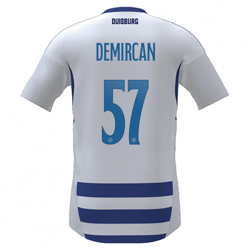 Danxen Kinder Zarife Demircan #57 Weiß Blau Heimtrikot Trikot 2025/26 T-Shirt