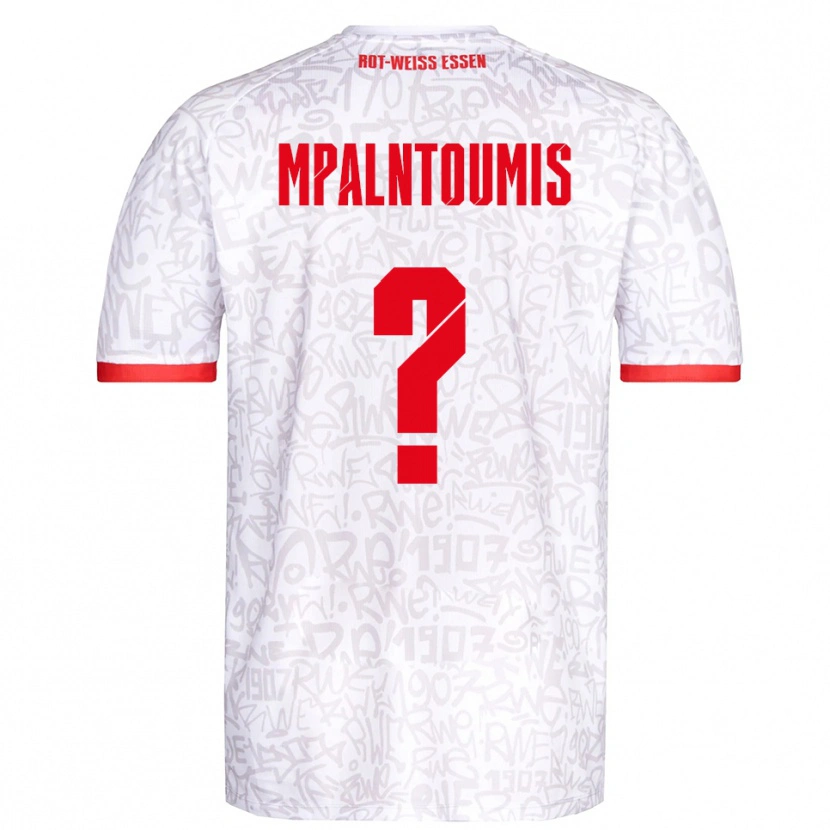 Danxen Kinder Ilias Mpalntoumis #0 Weiß Rot Heimtrikot Trikot 2025/26 T-Shirt