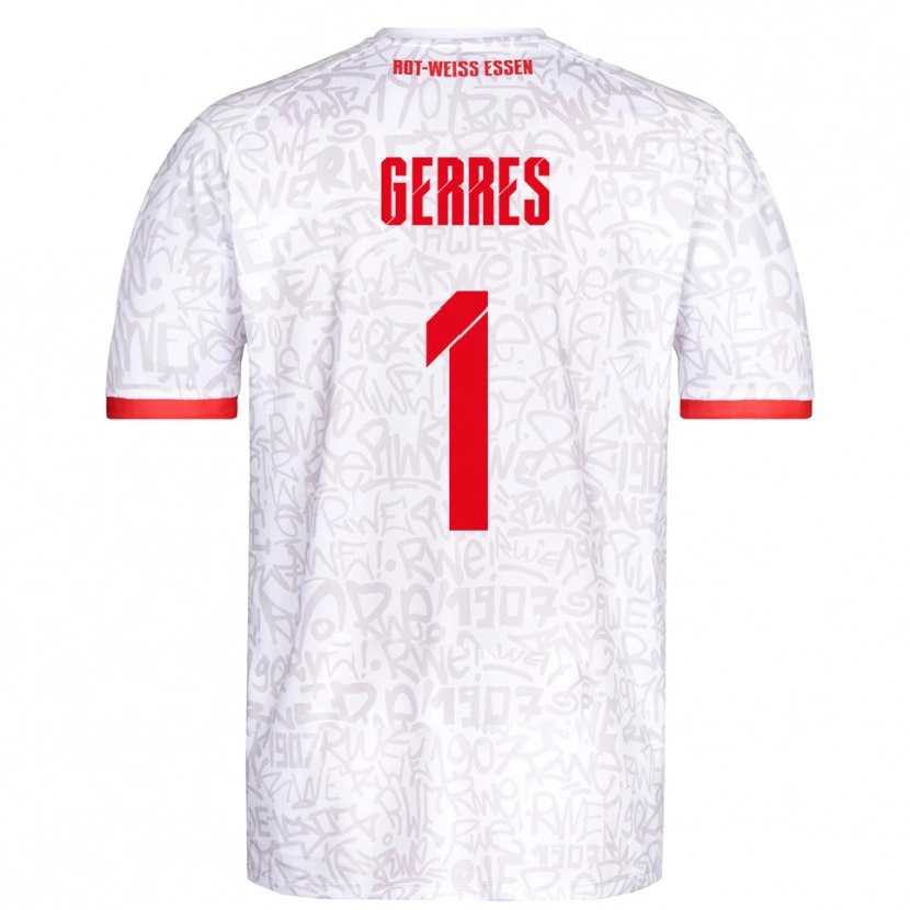 Danxen Kinder Romero Gerres #1 Weiß Rot Heimtrikot Trikot 2025/26 T-Shirt