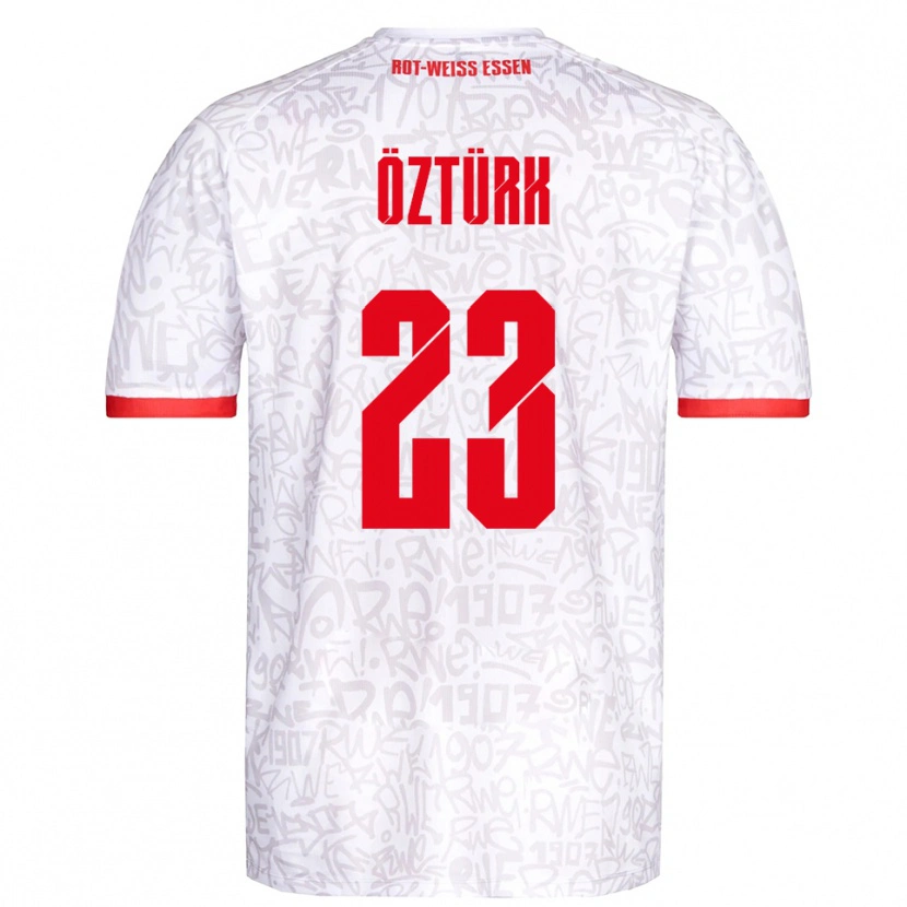 Danxen Kinder Efehan Öztürk #23 Weiß Rot Heimtrikot Trikot 2025/26 T-Shirt