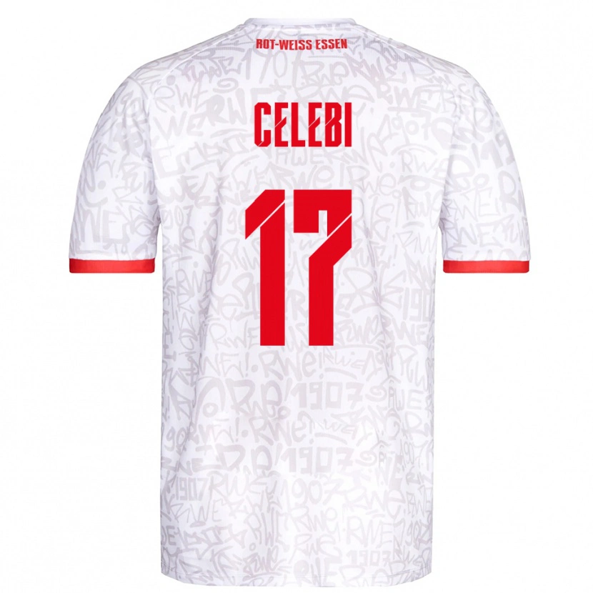 Danxen Kinder Ekin Celebi #17 Weiß Rot Heimtrikot Trikot 2025/26 T-Shirt