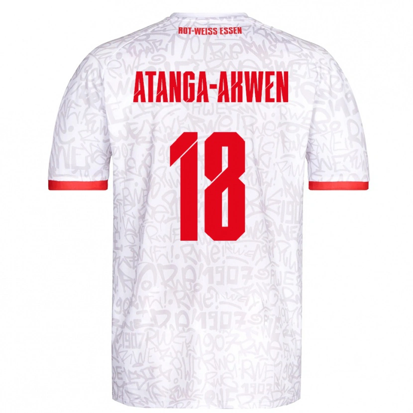 Danxen Kinder Randy-Tamufor Atanga-Akwen #18 Weiß Rot Heimtrikot Trikot 2025/26 T-Shirt