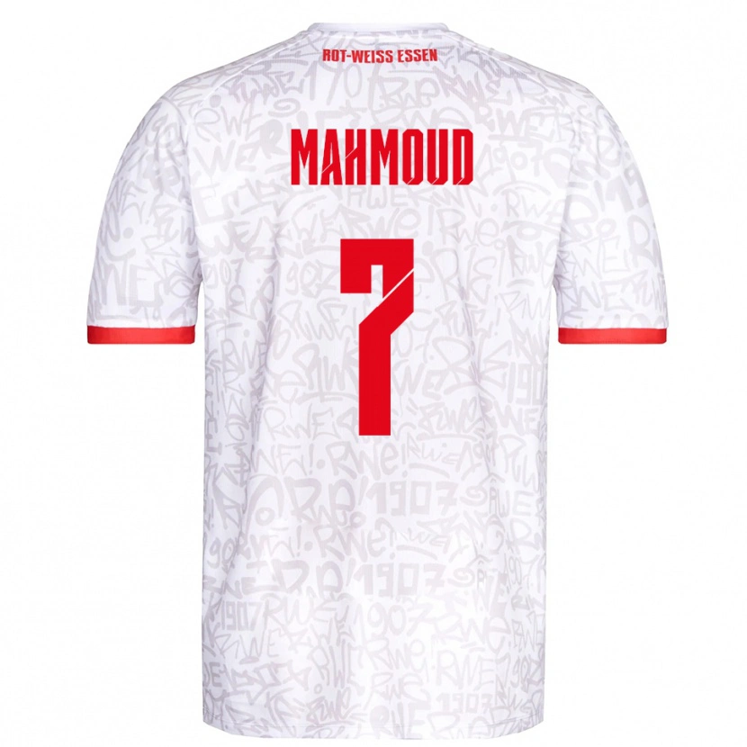Danxen Kinder Bakir Mahmoud #7 Weiß Rot Heimtrikot Trikot 2025/26 T-Shirt