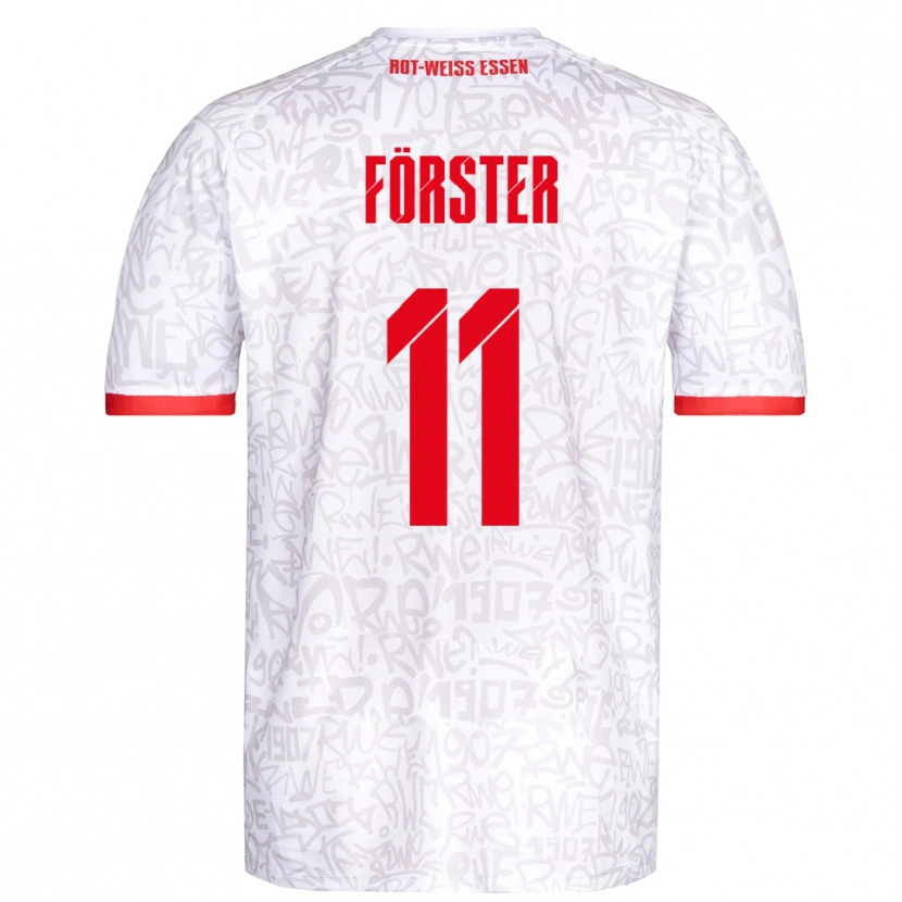 Danxen Kinder Luis Förster #11 Weiß Rot Heimtrikot Trikot 2025/26 T-Shirt