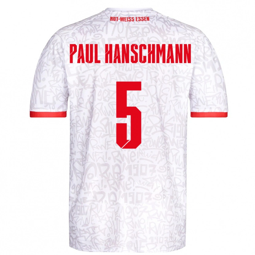 Danxen Kinder Theodor Paul Hanschmann #5 Weiß Rot Heimtrikot Trikot 2025/26 T-Shirt