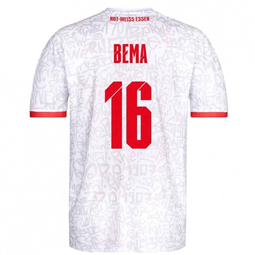 Danxen Kinder Joel Bema #16 Weiß Rot Heimtrikot Trikot 2025/26 T-Shirt