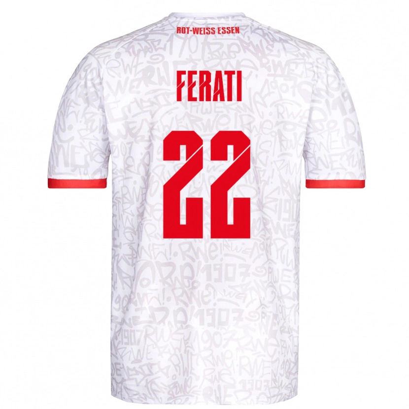 Danxen Kinder Larson Ferati #22 Weiß Rot Heimtrikot Trikot 2025/26 T-Shirt