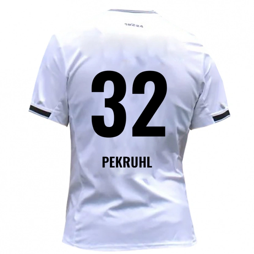 Danxen Kinder Fabian Pekruhl #32 Weiß Rot Heimtrikot Trikot 2025/26 T-Shirt