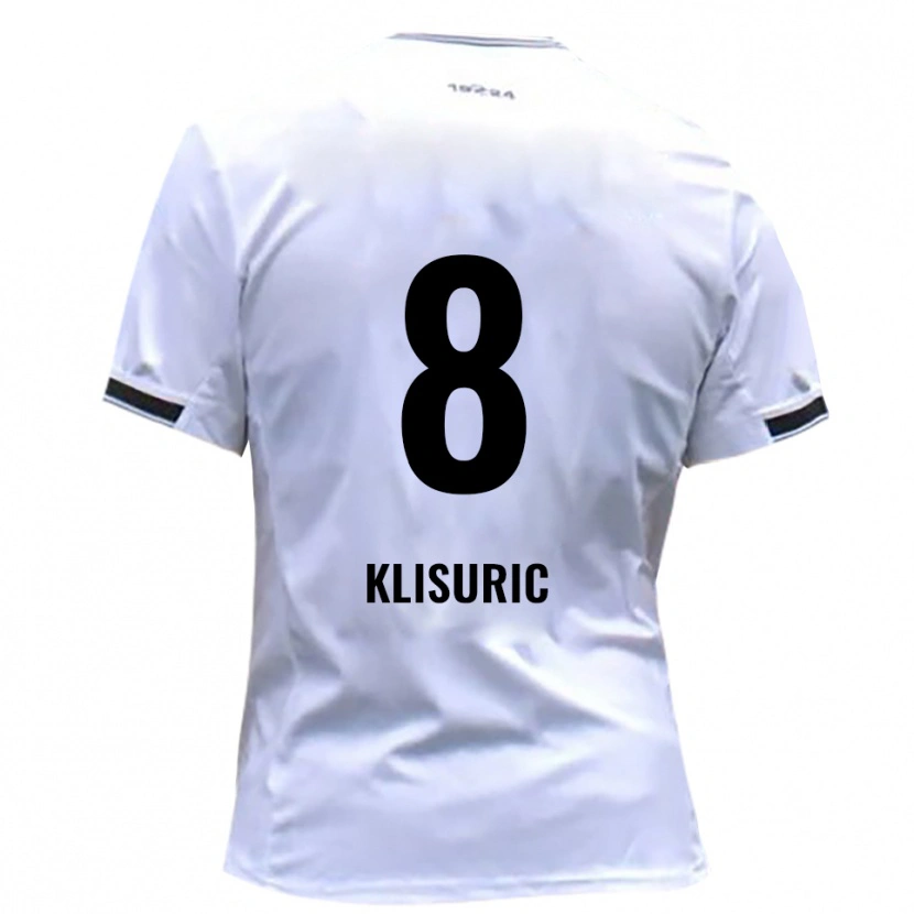 Danxen Kinder Lazar Klisuric #8 Weiß Rot Heimtrikot Trikot 2025/26 T-Shirt