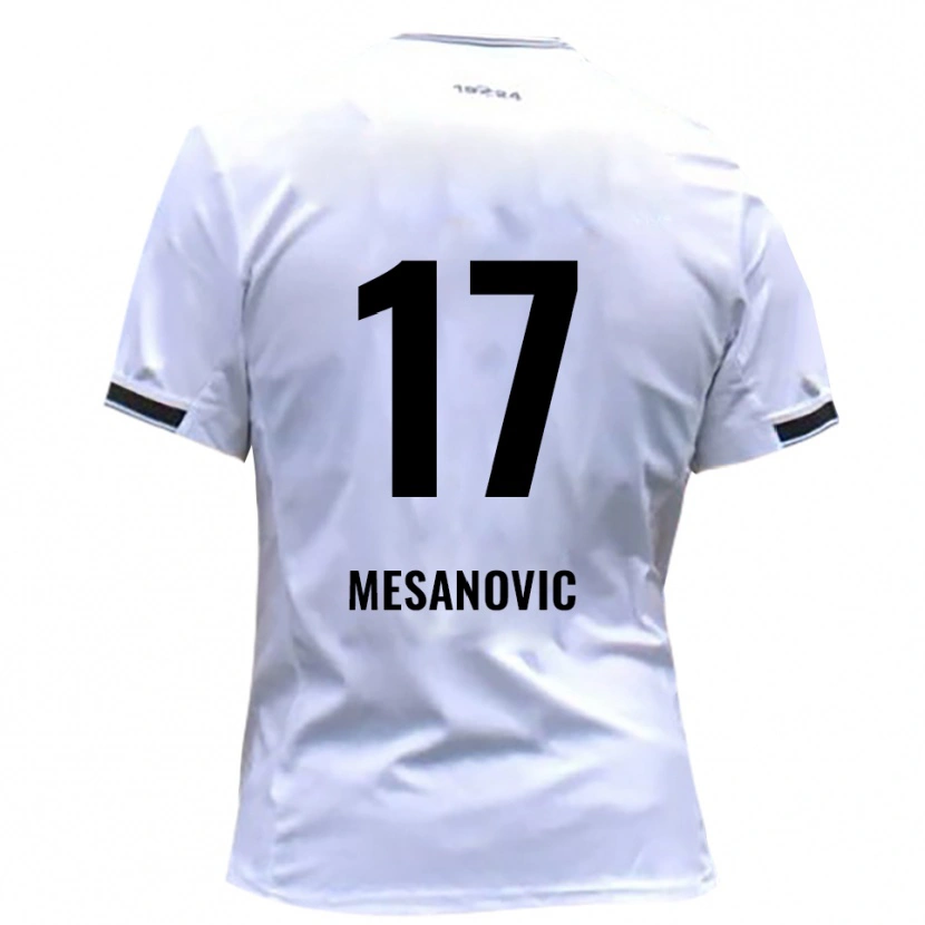 Danxen Kinder Almin Mesanovic #17 Weiß Rot Heimtrikot Trikot 2025/26 T-Shirt
