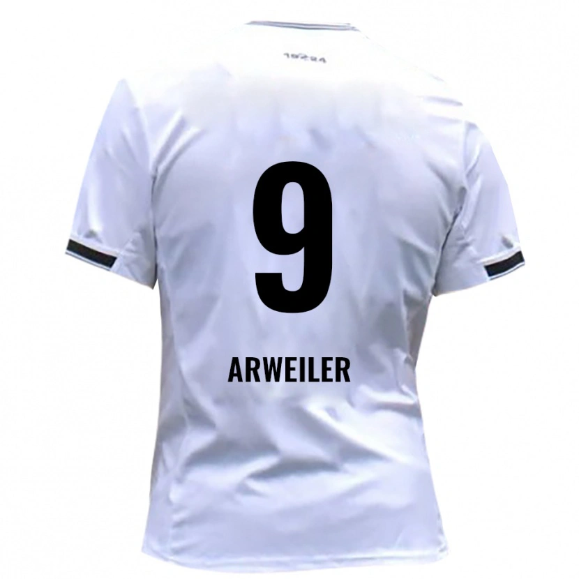 Danxen Kinder Jonas Arweiler #9 Weiß Rot Heimtrikot Trikot 2025/26 T-Shirt