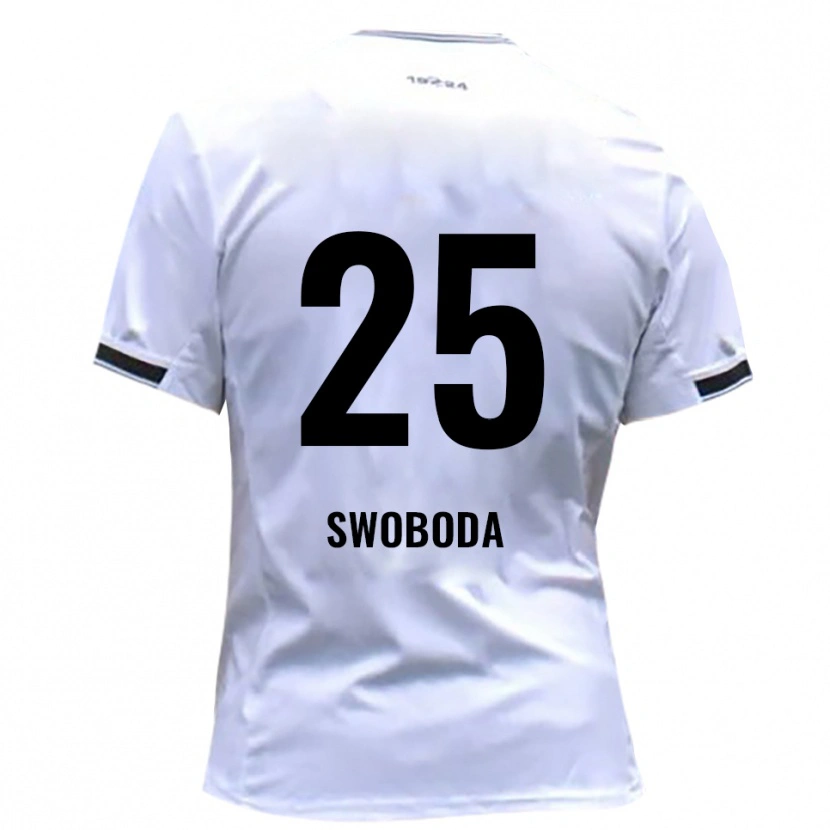 Danxen Kinder Maurice Swoboda #25 Weiß Rot Heimtrikot Trikot 2025/26 T-Shirt