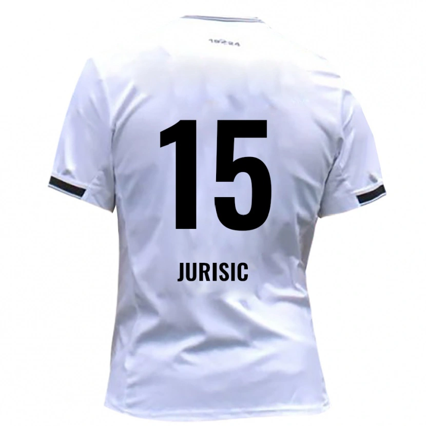 Danxen Kinder Fabian Jurisic #15 Weiß Rot Heimtrikot Trikot 2025/26 T-Shirt