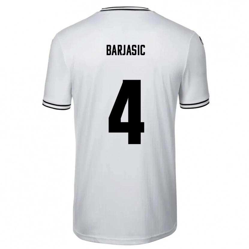 Danxen Kinder Nikola Barjasic #4 Weiß Schwarz Heimtrikot Trikot 2025/26 T-Shirt