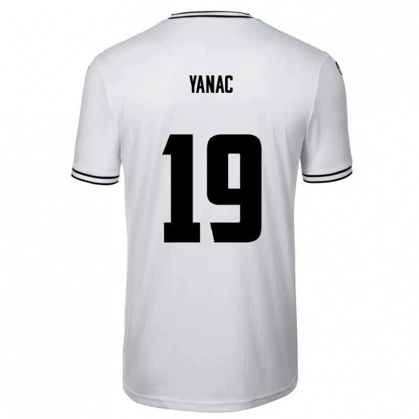Danxen Kinder Kaan Yanac #19 Weiß Schwarz Heimtrikot Trikot 2025/26 T-Shirt
