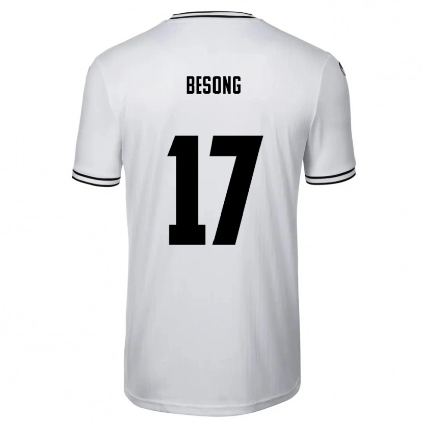 Danxen Kinder Paul-Philipp Besong #17 Weiß Schwarz Heimtrikot Trikot 2025/26 T-Shirt