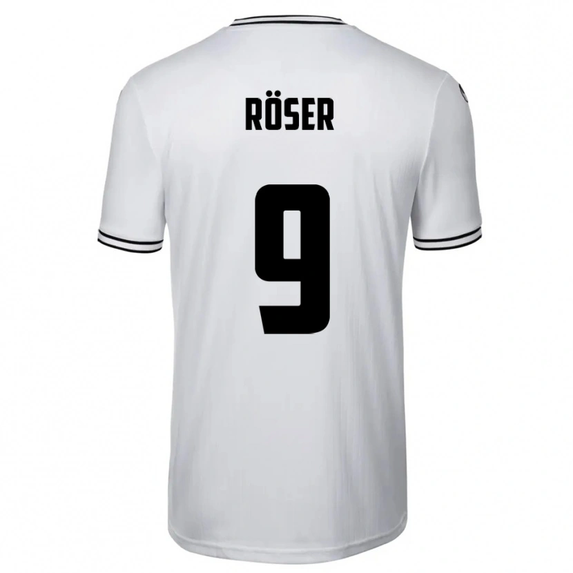Danxen Kinder Lucas Röser #9 Weiß Schwarz Heimtrikot Trikot 2025/26 T-Shirt