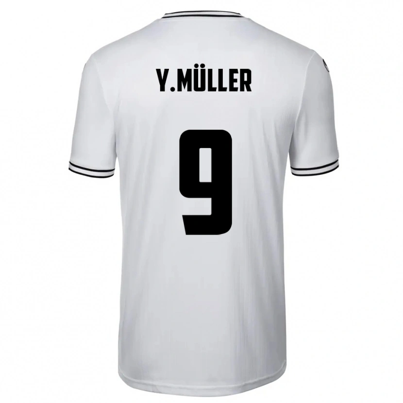 Danxen Kinder Yannick Müller #9 Weiß Schwarz Heimtrikot Trikot 2025/26 T-Shirt