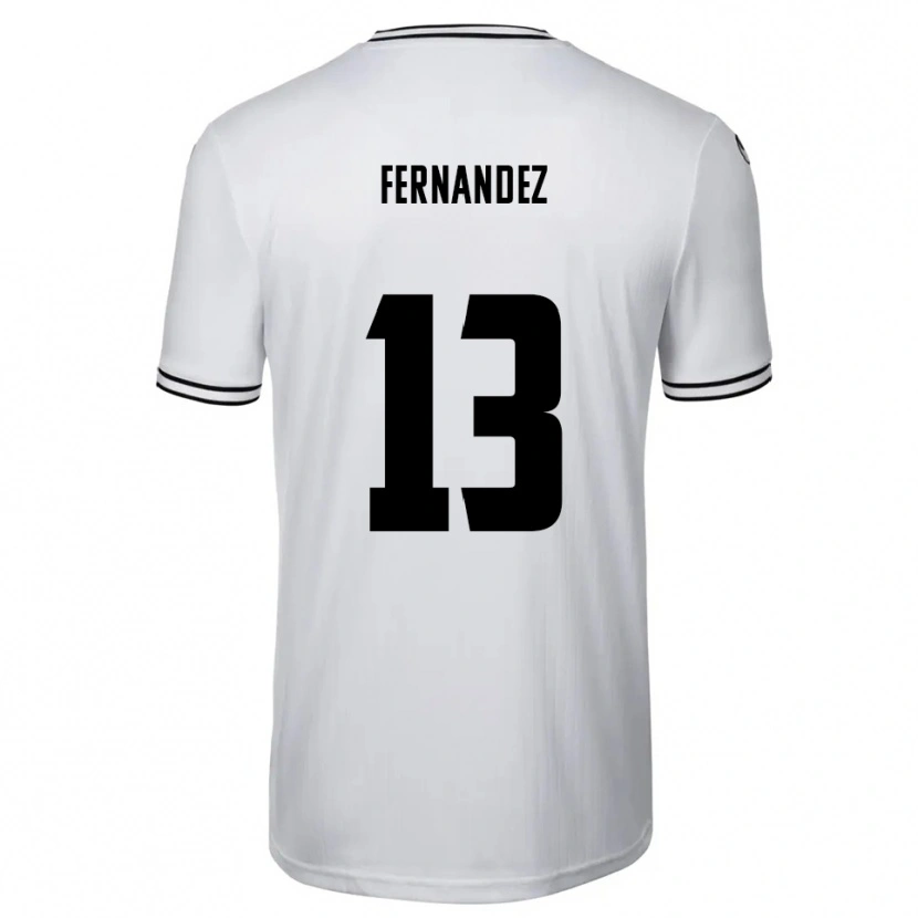 Danxen Kinder Luis Fernandez #13 Weiß Schwarz Heimtrikot Trikot 2025/26 T-Shirt