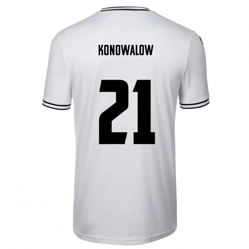 Danxen Kinder Stefan Konowalow #21 Weiß Schwarz Heimtrikot Trikot 2025/26 T-Shirt