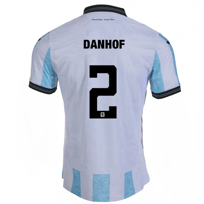 Danxen Kinder Tim Danhof #2 Weiß Himmelblau Heimtrikot Trikot 2025/26 T-Shirt