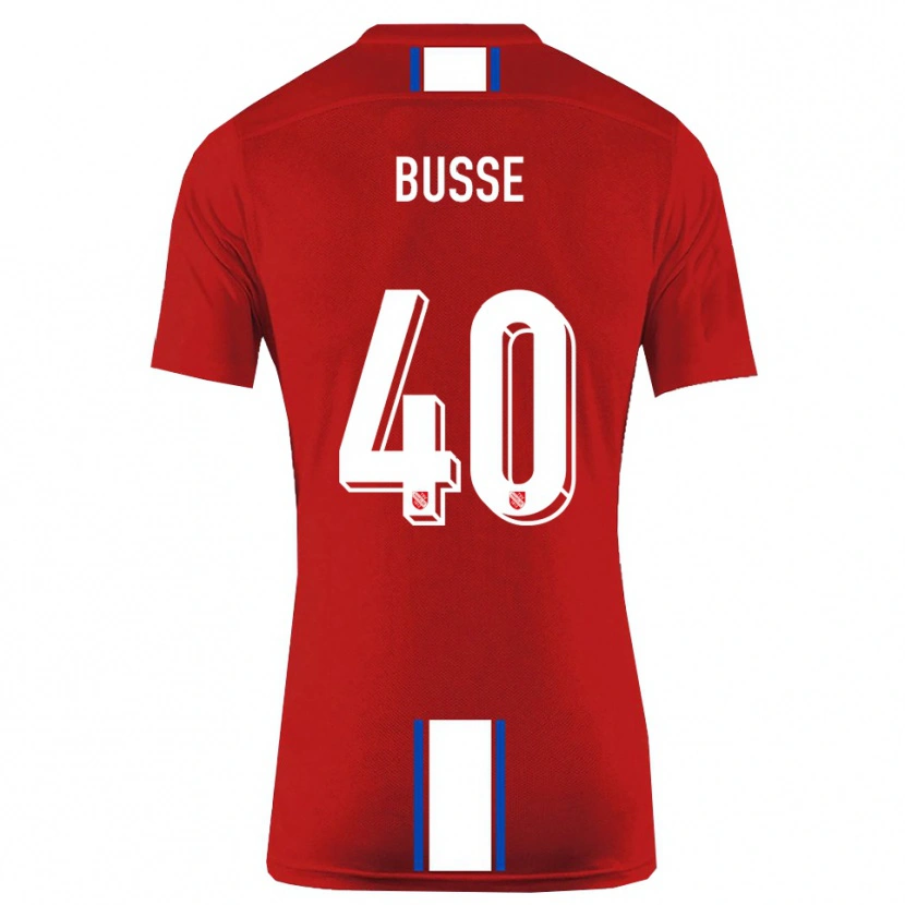 Danxen Kinder Jonah Busse #40 Rot Weiß Heimtrikot Trikot 2025/26 T-Shirt
