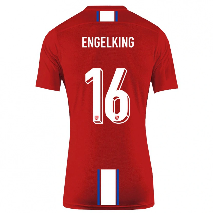 Danxen Kinder Torben Engelking #16 Rot Weiß Heimtrikot Trikot 2025/26 T-Shirt