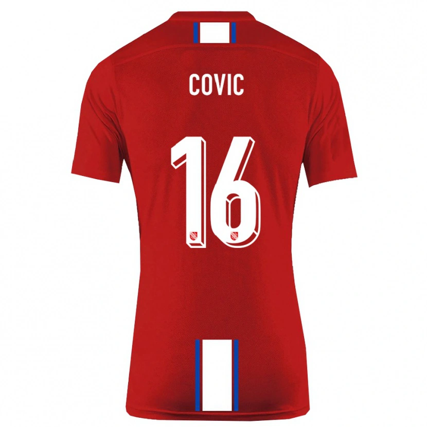 Danxen Kinder Rayen Covic #16 Rot Weiß Heimtrikot Trikot 2025/26 T-Shirt