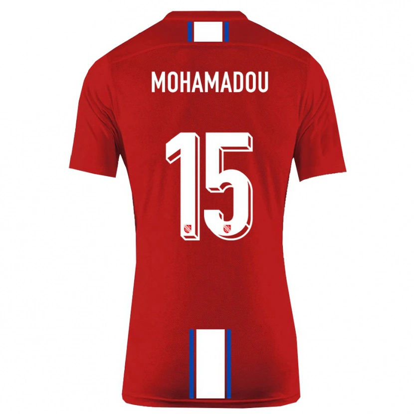 Danxen Kinder Akram-Dine Mohamadou #15 Rot Weiß Heimtrikot Trikot 2025/26 T-Shirt